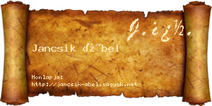 Jancsik Ábel névjegykártya