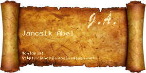 Jancsik Ábel névjegykártya